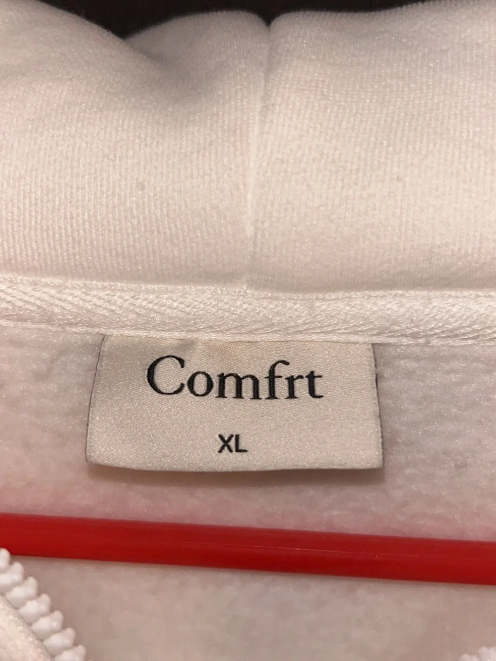 Comfrt Women's white Zip-Up Varsity Hoodie size XL